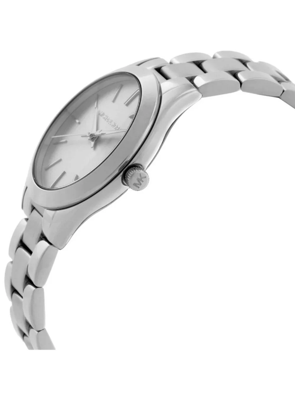 NWT Michael Kors Slim Runway Quartz Silver Dial Ladies Watch Set